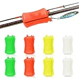 TSV 8PCS Portable Fishing Rod Fixed Ball, Silicone Fishing Rod Accessories Rubber Fishing Pole Clip,