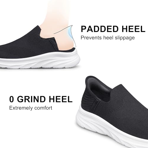 Image of BQQ Men's Slip-On Sneakers Lightweight Non Slip Walking & Workout Shoes Breathable Casual Tennis Shoes