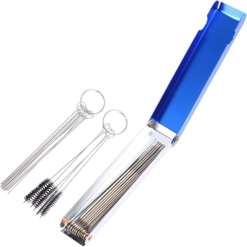 Set of 3 Carburetors Carbon Dirt Jet Remove Cleaner, 13 Pieces Wire Torch Tip Cleaner Tool, 10 Pieces Needles and 5 Pieces Brushes Cleaning Tool Kit for Motorcycle Moped Welder Carb Spray Gun Cleaner