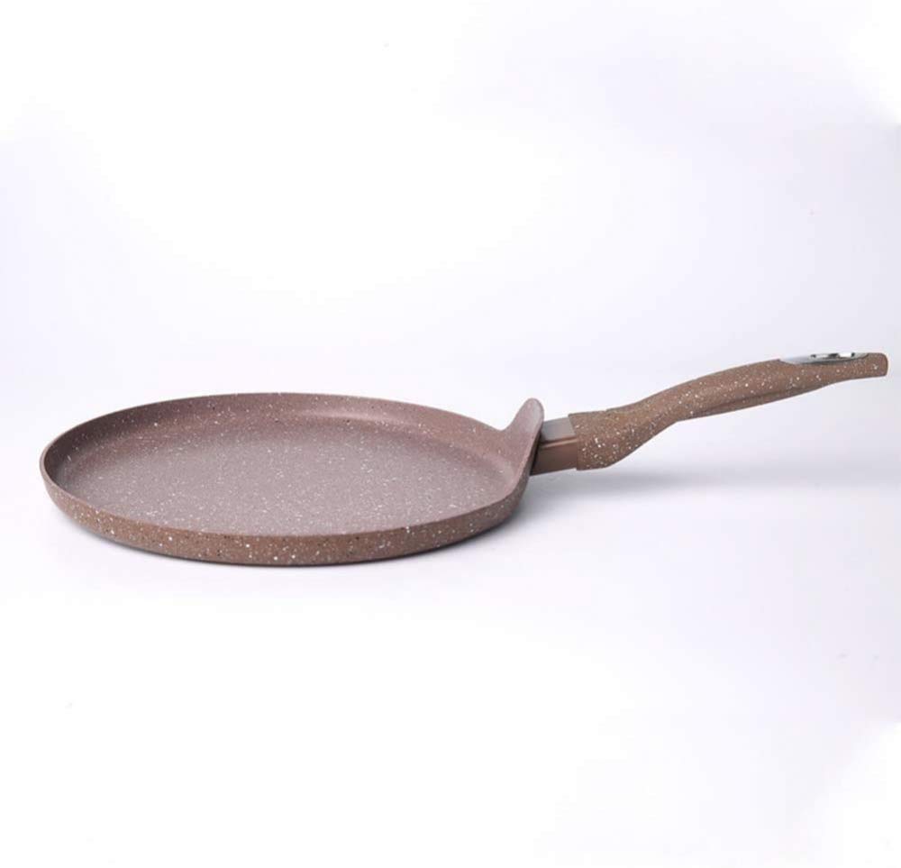 Patelnia nieprzywierająca do naleśników patelnia do omletów wielofunkcyjna patelnia, jajko sadzone pita chleb naleśniki powlekane kamieniem Maifan, -A|||24 cm