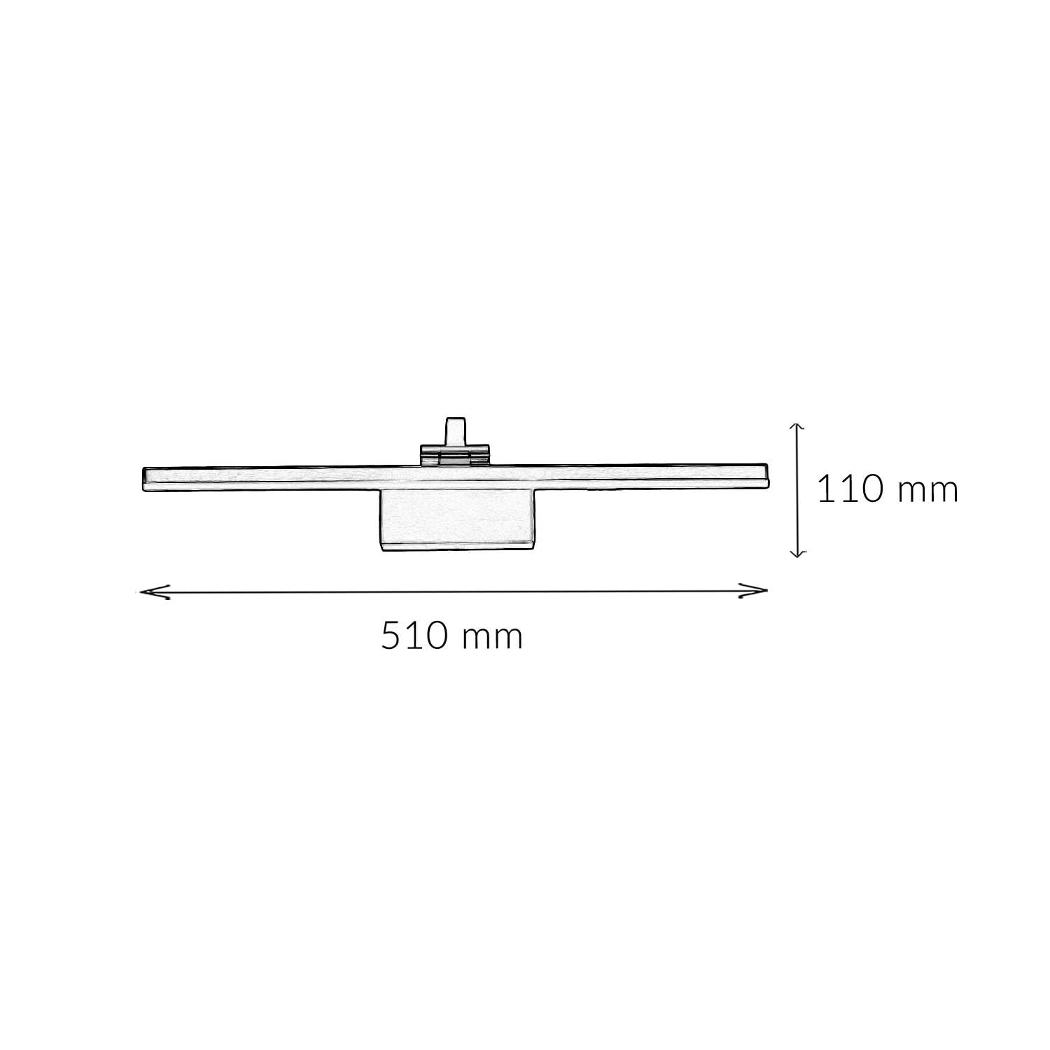 Lámpara cuadro LED regulable W: 51 cm en latón mate 3000 K 679 lm metal Art Nouveau lámpara cuadro salón pasillo espejo luz