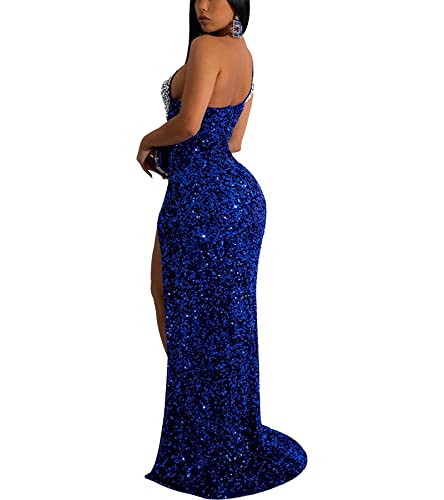 Image of Nagfar Women Rhinestone Sequin Birthday Party Sexy New Year Formal Dress