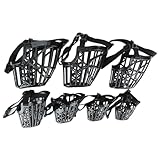 Xoeryoy 7Pcs Dog Muzzles Anti Biting Adjustable Plastic Breathable Basket Muzzle Different Sizes for Small, Medium, Large & Extra Dogs