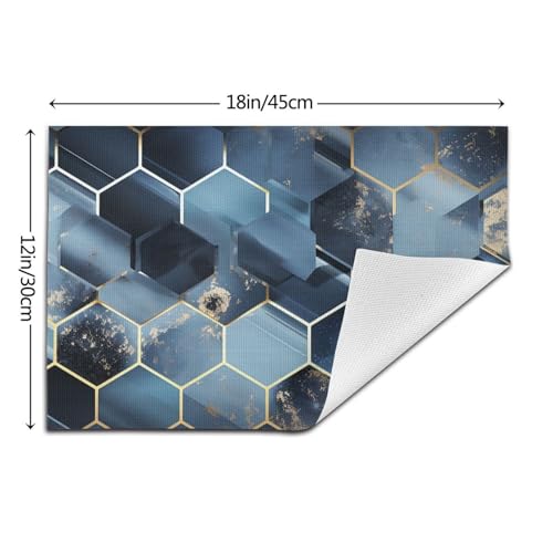 Set de table hexagonal bleu pour embellir vos repas de famille