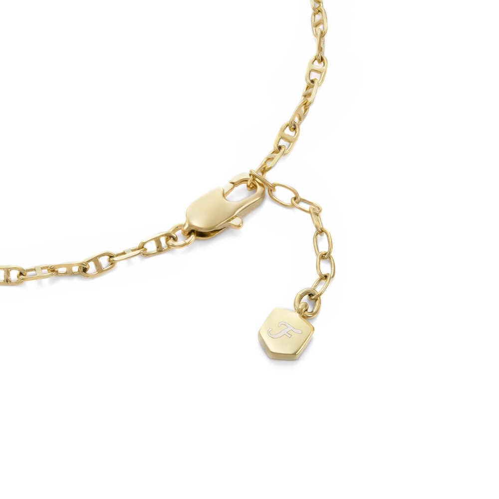 Fossil Women's Messing mit Karabinerverschluss Fußkettchen