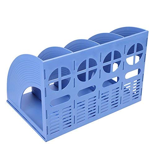 Boite de Rangement Bureau Module de Classement 4*Compartiments DIY Etagère Organisateur Casier de Stockage Polypropylène Porte-fichier Trieur pour Papier A4 Document Dossier Magazine Cahier CD Livre