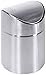 Pojemnik na odpady stołowe ze stali szlachetnej 18/0, matowy, szczotkowany, z uchylną pokrywą / wysokość: 13 cm, Ø 9 cm | ERK