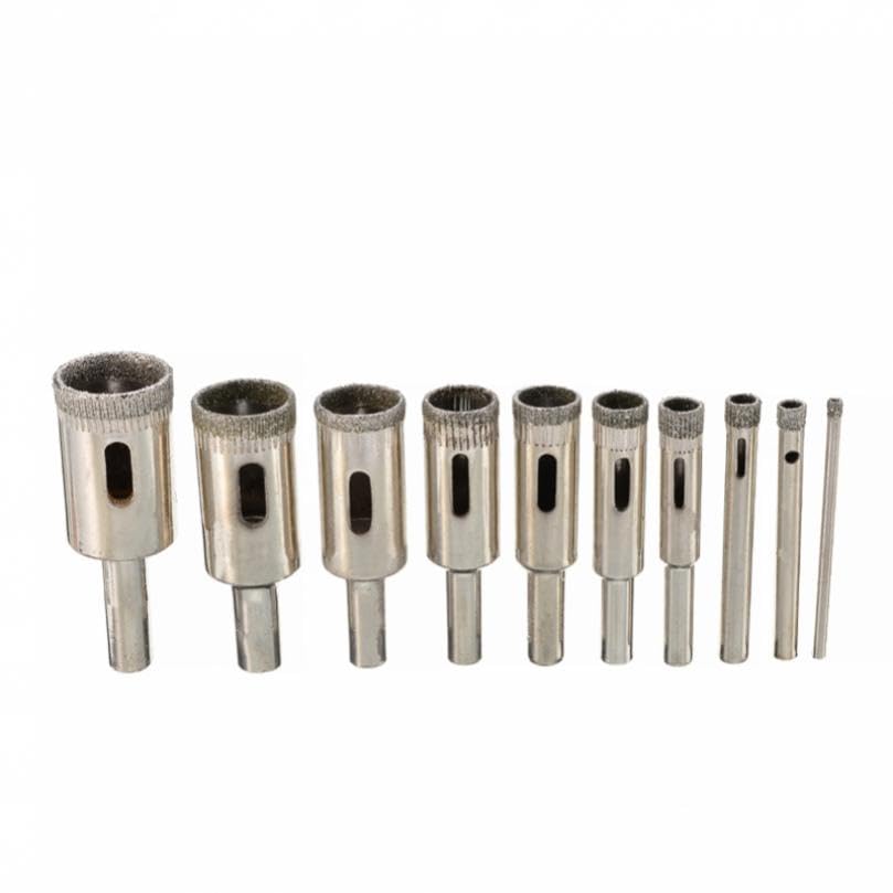 Set de 10 brocas diamantadas para cerámica 3 a 20 mm miniatura 1