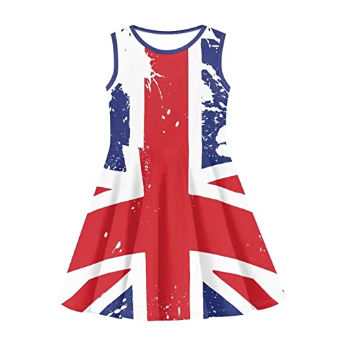 Coloranimal Girl Sleeveless Midi Dresses A Line Twirly Skater Dresses for 3-16 Age4