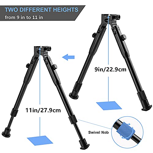 Jinse Bipod, 9-11In Adjustable Bipod For Picatinny Rail, Shooting Bipod With Rail Mount Adapter #TOP3