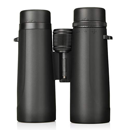 Svbony SV40 Prismaticos, 10x42 Prismaticos Pequeños y Potentes, Portátiles Ligeros HD Binoculares con Correa para Cuello para Caza, Senderismo, Viaje, Concierto, Cámping, Observación de Aves