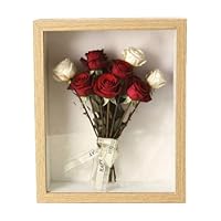 3D Bilderrahmen, 17x22cm Bilderrahmen Tief 3D Objektrahmen Hölzern, Objektrahmen Tief zum Befüllen, 3D Rahmen für Objekte, Blumen, Hochzeitsstrauß oder Erinnerungsstücke
