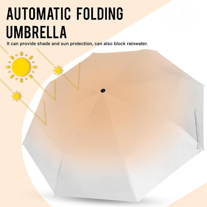 Image of TEKCOOL Umbrella, UV Big Size Umbrella for Sun Protection Rain Windproof Strong large 3 fold for men women kids boys girls Perfect small & stylish Windproof & Compact(Green)