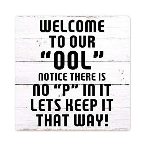 Panneau en bois Welcome To Our Ool une idee de cadeau de pendaison de cremaillere
