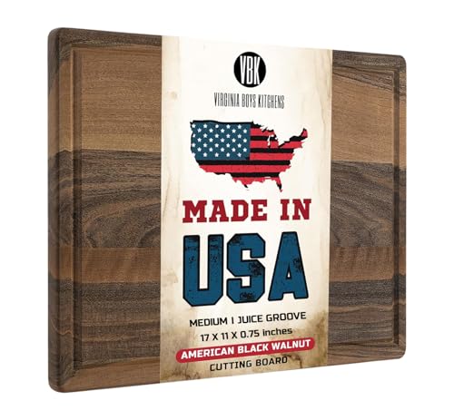 Made in USA Black Walnut Wood Cutting Board...