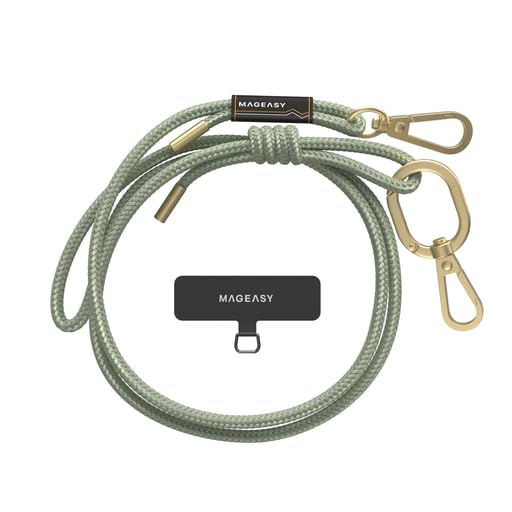 MAGEASY Bandoulière pour téléphone portable – Cordon universel pour téléphone portable | Sangle réglable de 6 mm pour iPhone, Samsung et plus encore