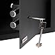 Brihard Business XL Tresor Safe mit Schlüssel-Schloss, 50x35x36cm (HxWxD), Titan Grau