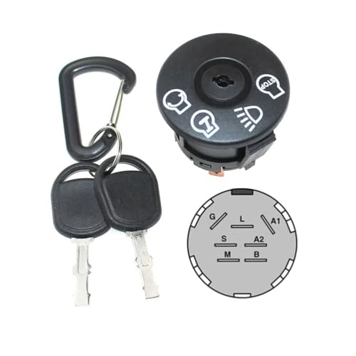 Llave de encendido compatible con tractor cortacésped D100 D130 D150 X590 recambio de arranque 3