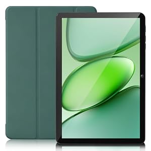 SANNUO Tablet, 10 Pollici Android 15 Tablet, Processeur Octa-Core Ultra, 30GB RAM 128GB ROM (2TB Espandibili), Schermo HD IPS, Wi-Fi 5G Rapide, Widevine L1, 6000mAh, 13MP+5MP, Custodia inclusa-verde