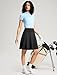 SANTINY 20'' Knee Length Skorts for Woman 4 Pockets High Waisted Women's Tennis Golf Skirts Long Athletic Skirt with Shorts(Black_S)
