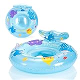Schwimmring Baby, Aufblasbarer Schwimmreifen Spielzeug ab 6-36 monate, Blau Baby Swimming Float,Schwimmen Ring Schwimmhilfe Kinder 1-3 jahre,Schwimmtrainer mit Armlehne für Kleinkind Jungen Mädchen