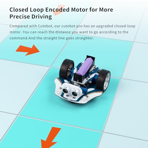 Robot programmable Microbit Cutebot Pro voiture de codage avec moteurs à encodeurs