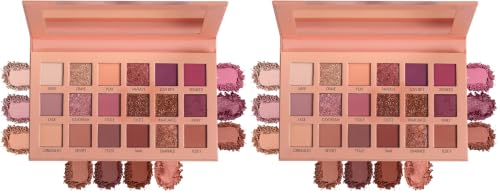 Image of FASHION COLOUR Naughty Nude 18 Eyeshadow Palette (18gm) | Matte eyeshadows | Rich pigment | Perfect for casual and dramatic looks | Neutral to Metallic eyeshadow palette | (Pack of 2)