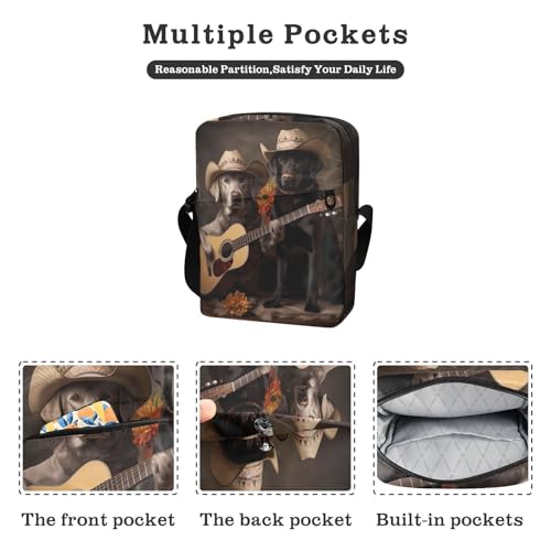 messenger bag for women Crossbody Bags For Women Womens Casual Purses Adjustable Strap for Shopping Shopping- Dog Picture Black2