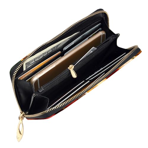 Variety Fresh Vegetables Long Leather Wallet,Large Capacity Soft Pu Leather Purse For Women With Multiple Card Slots Phone Pocket And Zipper Coin Purse Stylish Phone Card Holder Clutch4