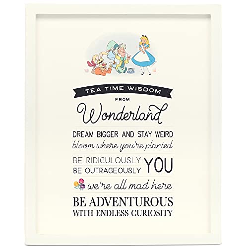 Disney Alice in Wonderland Tea Time Wisdom Framed Wall Decor - Ch...