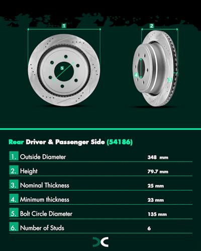 Image of SCITOO Front 13.78 inch Rear 13.7 inch Brake Pads and Rotors Kits Brakes Kit | 54153;54186;D1414-8528;D1602-8816 Fit For Ford F-150 2012 2013 2014 2015 2016 2017