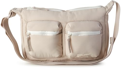 Image of Reebok Womens Small Crossbody Bag Lightweight Nylon Purse Adjustable Strap | Quilted Washed Fabric, Roomy Interior with Handy Pockets, Wear Over Shoulder or Across Body, Great for Daily Travel