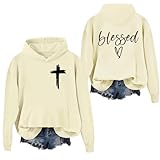 Blessed Hoodies, Blessed Hoodie, Blessed, Blessed Hoodie para mujeres y hombres, sudadera Blessed, Khika, M
