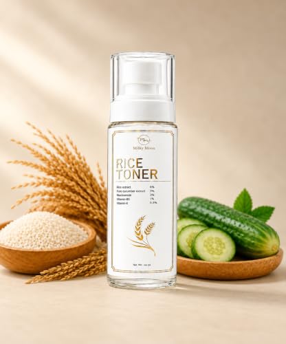 Image of 3% Niacinamide & Rice Water Face Toner | Acne Prone Dry Combination Skin | Fades Blemishes, Brightens & Smoothens | Women & Men | 100ml | Alcohol-Free