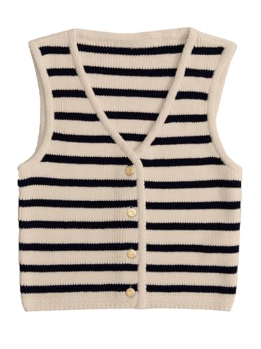 Button Up Sweater Vest for Women 2025 V Neck Sleeveless Tank Tops Cardigan Vests