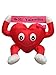 4 Foot Tall Valentine's Day Inflatable Cute Lovely Heart Be My Valentine Romantic Sweet Valentines Gift for Couples, Pre-Lit LED Lights Outdoor Indoor Holiday Blow up Lighted Yard Decoration