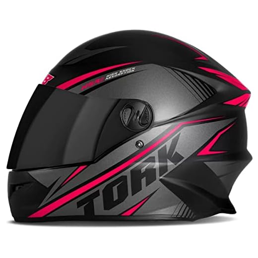 Capacete Moto R8 Pro Tork 60 Viseira Fume Preto/ Rosa