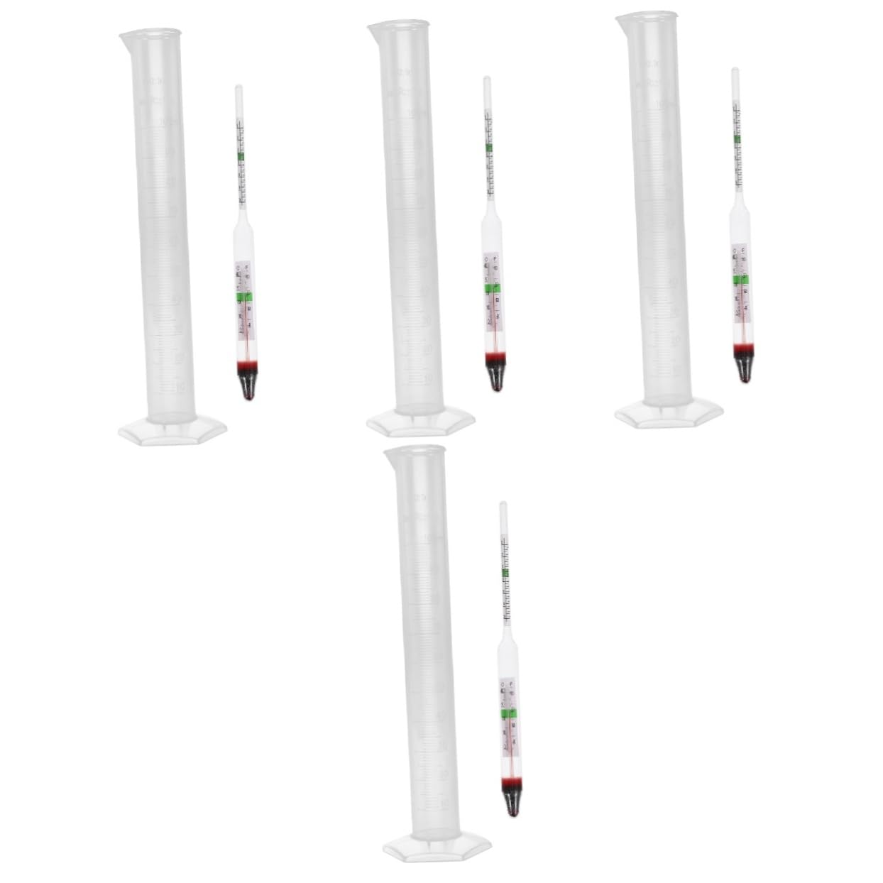 Mobestech 4sets Idrometro Per Acquario Kit Completo Di Misurazione Salinità Con Graduata e Scatola Strumento Affidabile Per Acquacoltura e Test Salata
