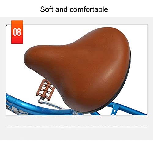 Triciclo para adultos con asiento ajustable, pedales y tres ruedas de 20 pulgadas para hombres y mujeres, bicicleta playera completa con canasto, luces y timbre miniatura 5
