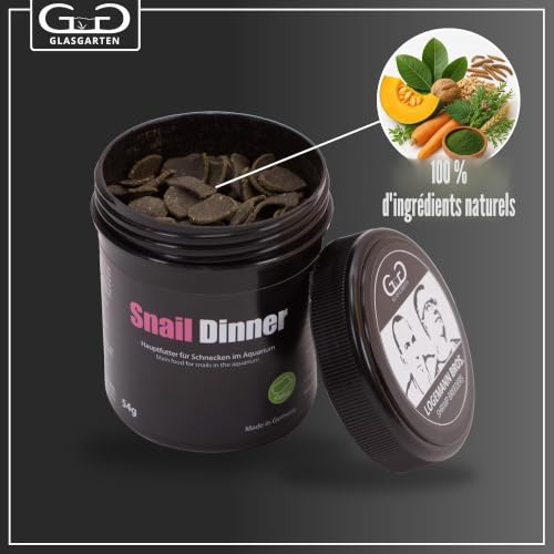 GlasGarten Snail Dinner | 54g - Nourriture Premium pour escargots, Nourriture Principale pour escargots d'eau Douce, pressée à partir d'ingrédients 100% naturels, séchée avec précaution – vue 5
