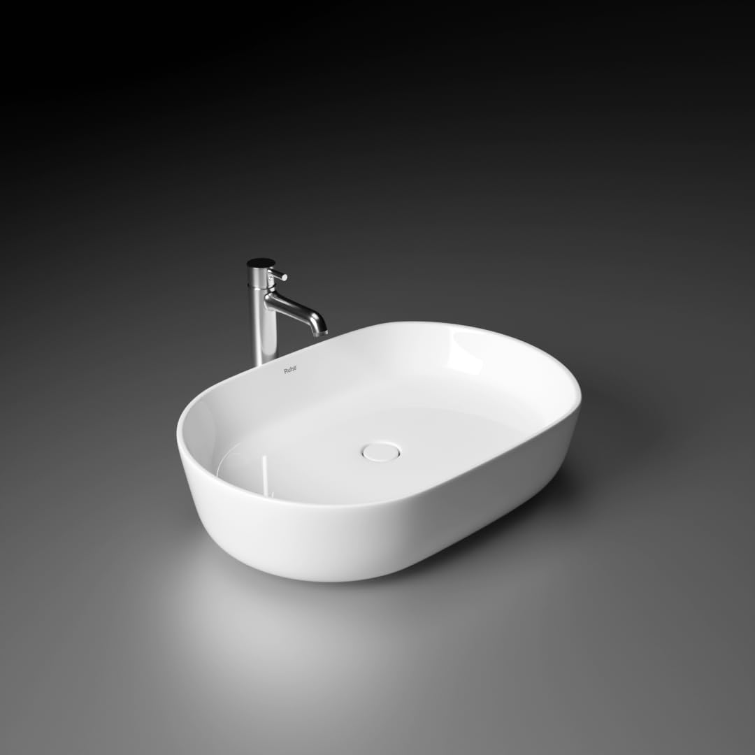 Ruhe Virgo Ceramic Wash Basin - Modern Bathroom Sink -6