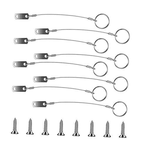 LIFKICH 1Set Stainless Steel Tether Cable Safety Tether Wire Hardware for Secure Straps Heavy Duty Saltwater Resistant Flexible Design for Outdoor Use