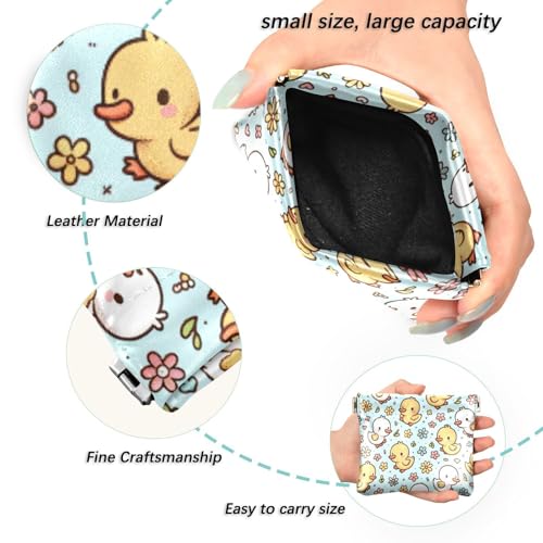 Cute Duck Coin Purse Leather Pouch Change Purse, Squeeze Coin Pouch for Cards, Keys & Lipsticks, Unisex2