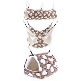 Adapté à de nombreux animaux : convient aux hamsters, furets, rats et phalangers volants. ce petit nid et ce hamac pour chinchillas s'adaptent à la plupart des cages et modes de vie, améliorant le confort de votre animal