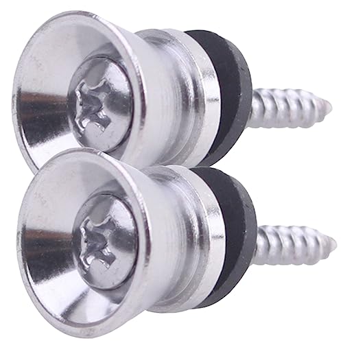GALPADA 2pcs Guitar Strap Mushrooms Metal Guitar Button Locking Button for Basses