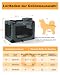 Reerooh Hundebox L 70x52x52cm, Faltbar Hundetransportbox Inkl.Hundenapf, Tragbare Hundetasche für Reisen, Hunde und Katzen Auto Haustiertransportbox (L, Grau)