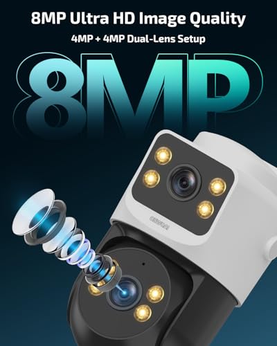 Image of 《4K Ultra HD & Auto Tracking》 Wired Security Camera System, Outdoor POE PTZ Video Surveillance Cameras Systems, Surveillance DVR Kits