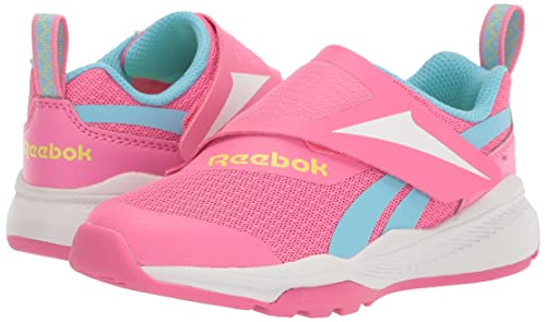 Reebok Equal Fit Adaptive Running Shoe, True Pink/Digital Blue/Solar Acid Yellow, 6 Us Unisex Little Kid #TOP6