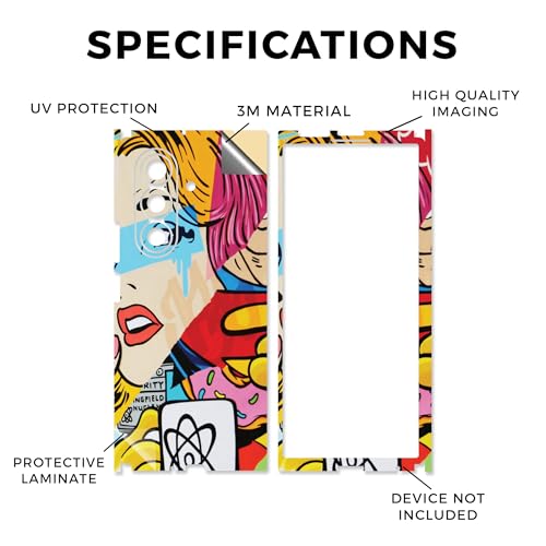 Phone Skin Compatible with Samsung Galaxy Z Fold 7 - Cartoon Mania - Premium 3M Vinyl Protective Wrap Decal Cover - Easy to Apply | Crafted in The USA by MightySkins by Vision Signs & Graphics - Used condition - Image 3