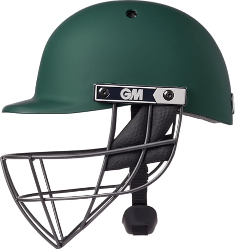 Casque de cricket junior Maestro vert résistant aux impacts de balle